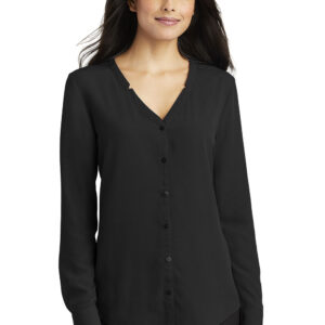 Womens PA Long Sleeve Button-Front Shirt