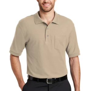 Men’s Performance Blend Pocket Polo – Stone