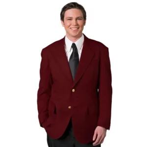 Mens Solid Color 2 Button Sport Jacket