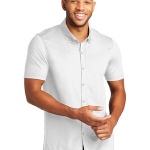 Mercer+Mettle Stretch Pique Full-Button Polo