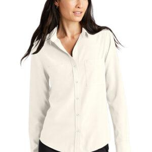 Mercer+Mettle Women’s Stretch Crepe Long Sleeve Camp Blouse