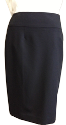 Side-Zipped Classic Skirt with Back Vent